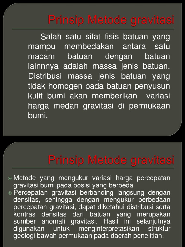Metode Gravitasi untuk Pemetaan Geologi | PDF