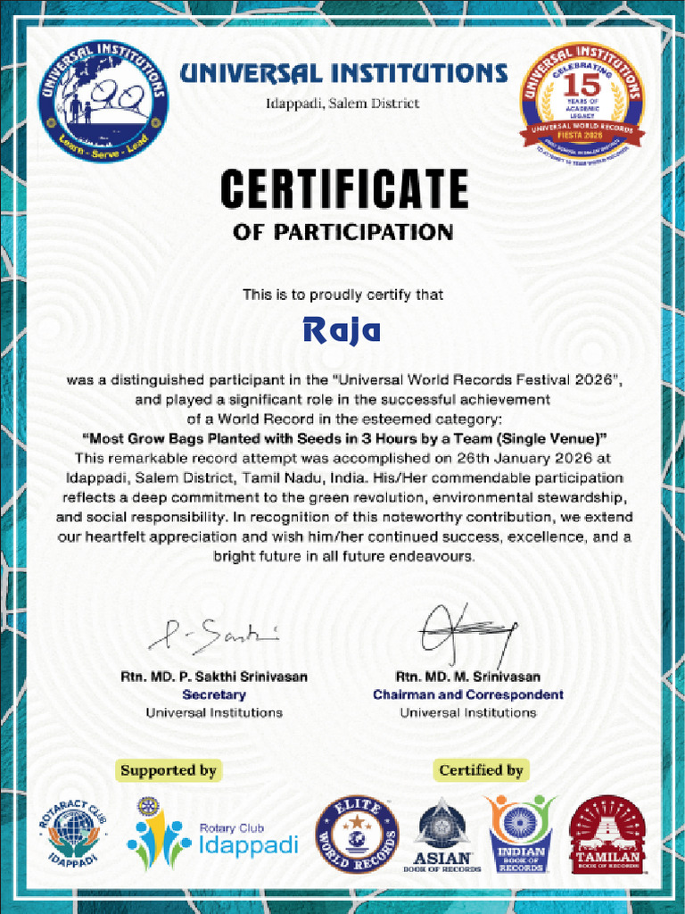Raja Certificate | PDF