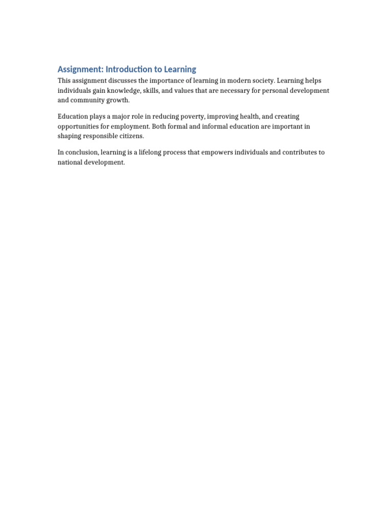 Sample Assignment | PDF