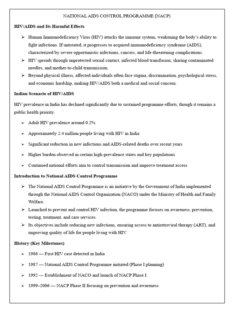 National Aids Control Programme | PDF | Hiv/Aids | Hiv