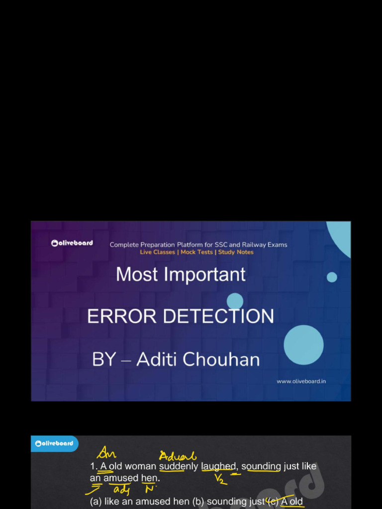 Error Detection - Practice 1766548517 | PDF