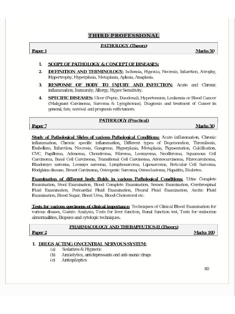 3rd proff syllabus | PDF