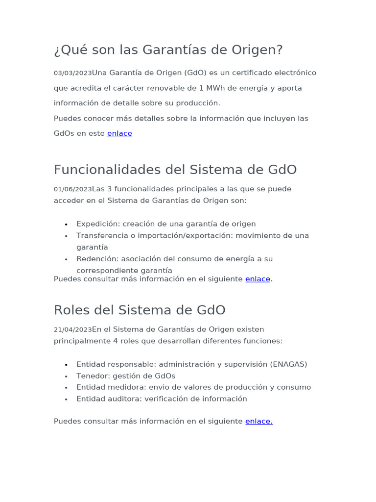 Sistema GdO | PDF