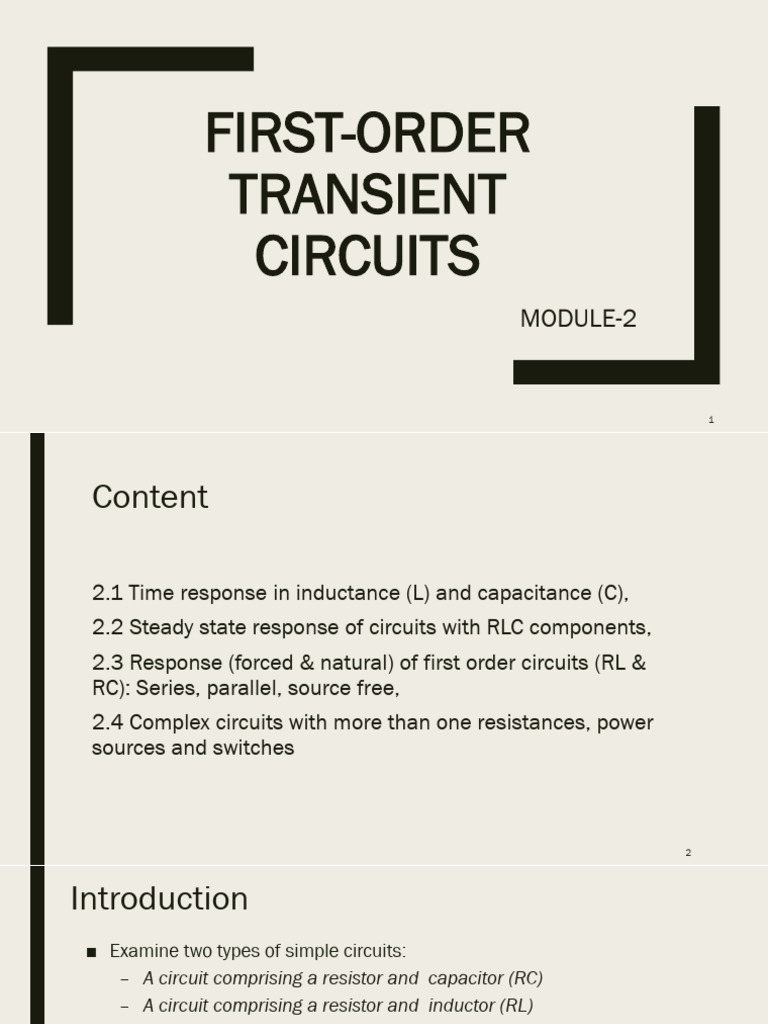 Introduction To RL and RC Circuits | PDF | Electrical Network | Capacitor