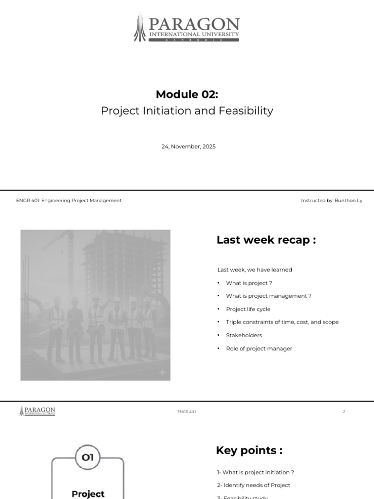 Week 02-Module 02-Project Initiation & Feasibility | PDF | Feasibility ...
