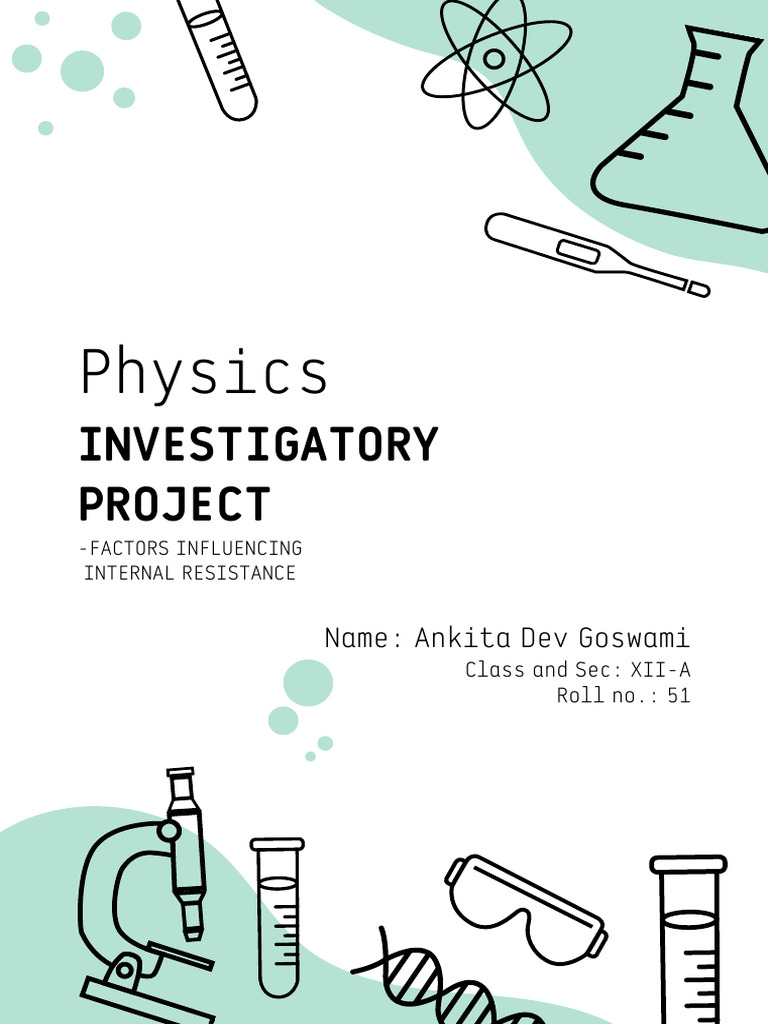 Mint Green Modern Science Lab Cover A4 Document | PDF