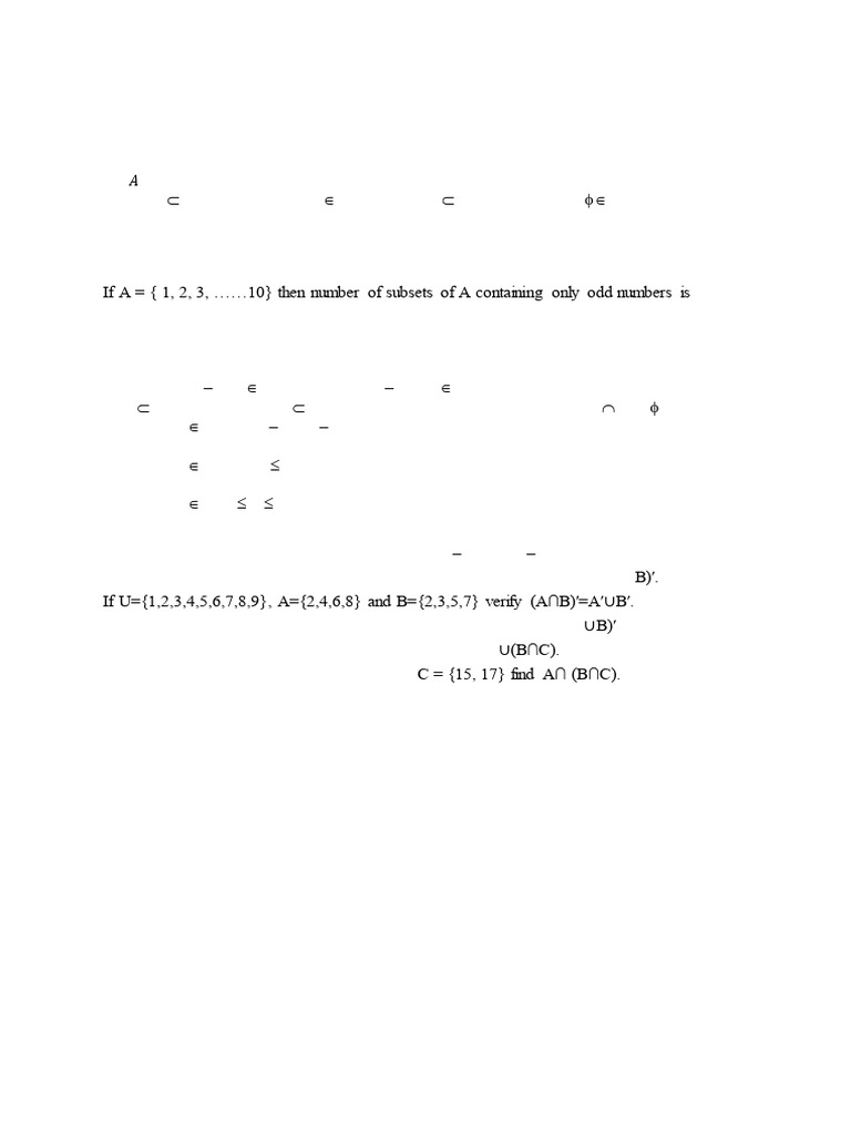 I Pu Revision Sets | PDF