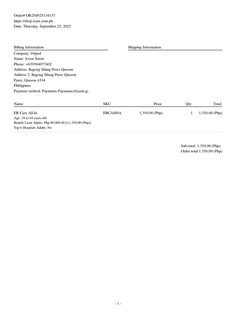 Order | PDF