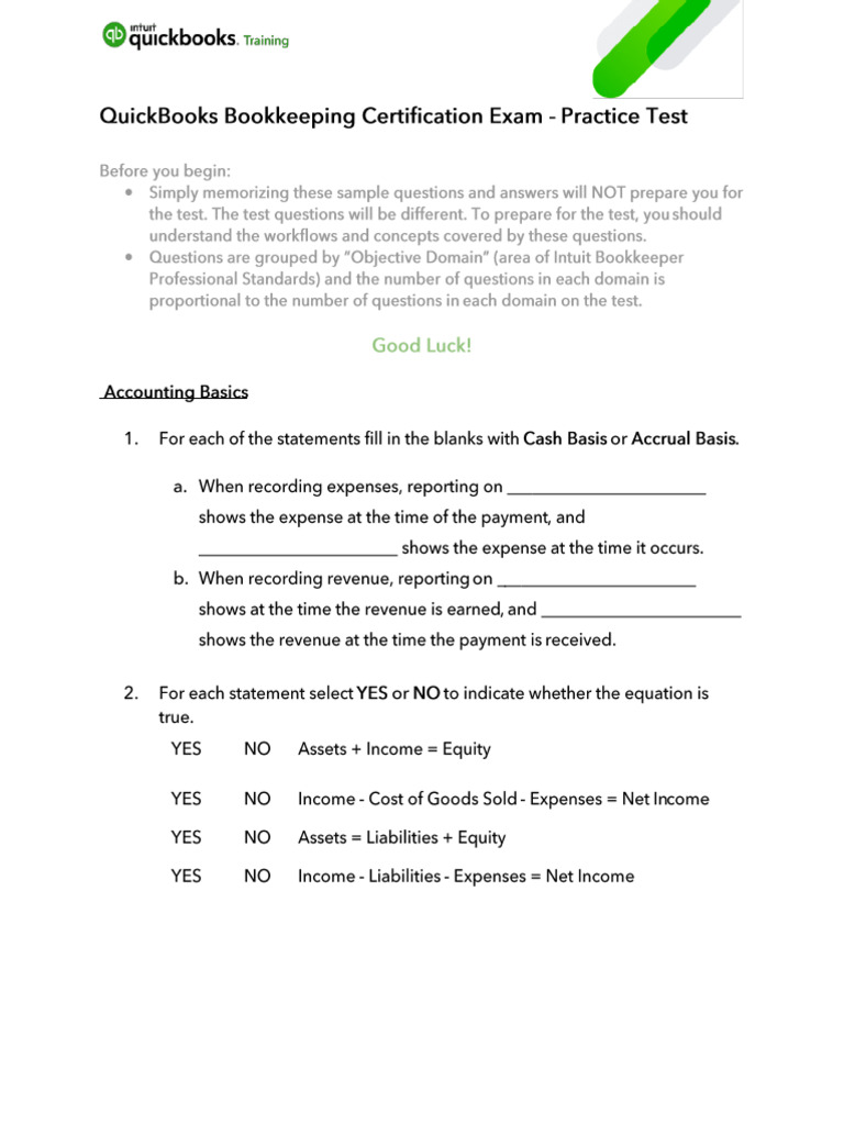 Bookkeeping Practice Test No Answers | PDF