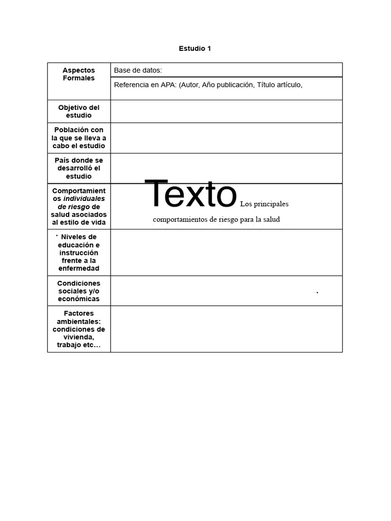 Rejilla Revisiã N Estudios Enfermedad | PDF