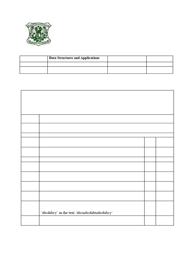 Module 1 - QB | PDF | Matrix (Mathematics) | String (Computer Science)