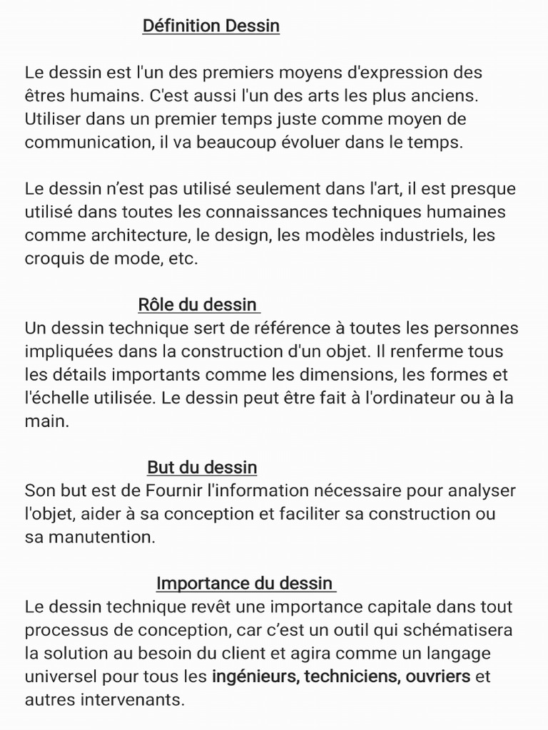 Cours Dessin DHTC Version 2 | PDF
