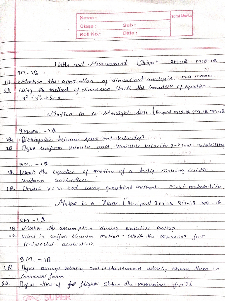 Final Imp Questions of All Physics Chapter Harshith | PDF