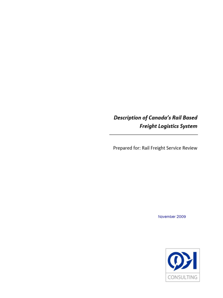 PDF RailBasedFreightLogisticsSystemDescription | PDF | Rail Transport ...