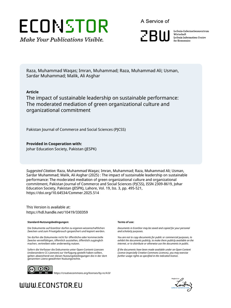 Usman, Et Al., (2025 | PDF | Leadership | Standard Deviation