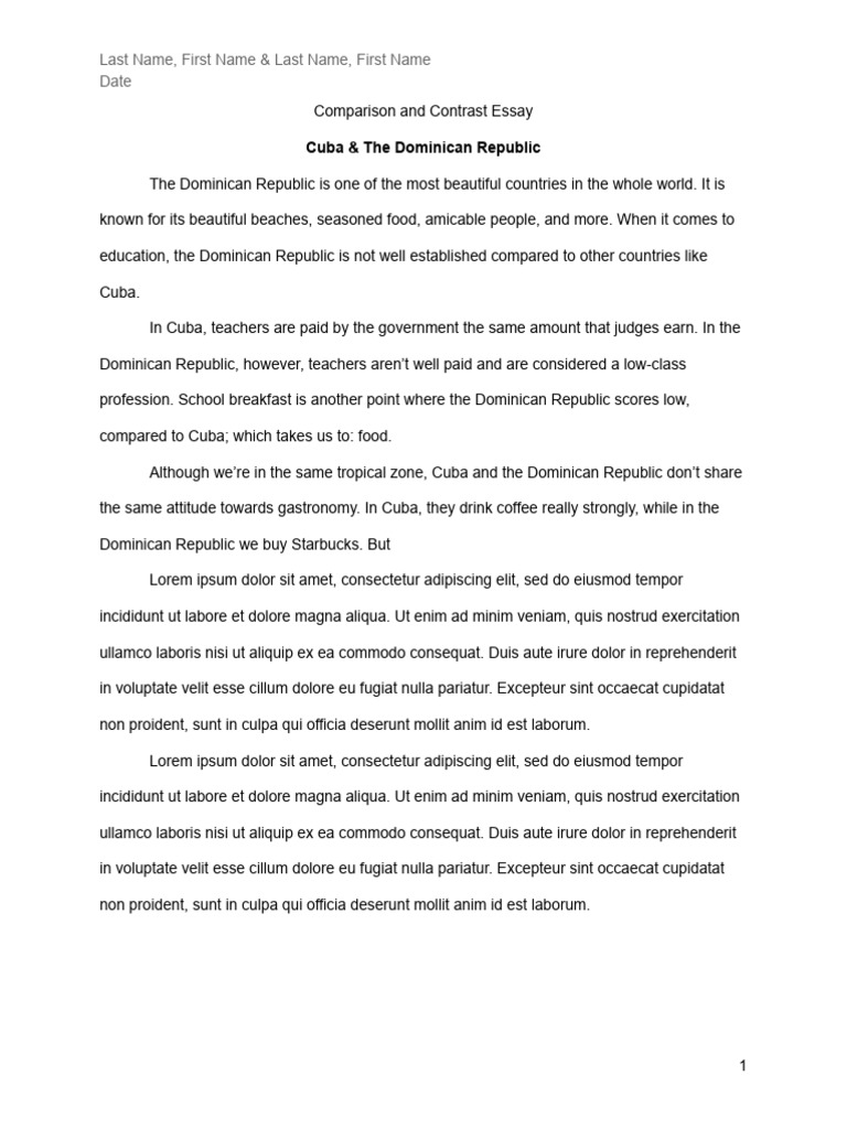 Intermediate II - Midterm Writing Template | PDF