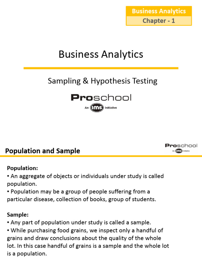 2.0 Sampling & Hypothesis Testing | PDF | Statistical Significance | P ...