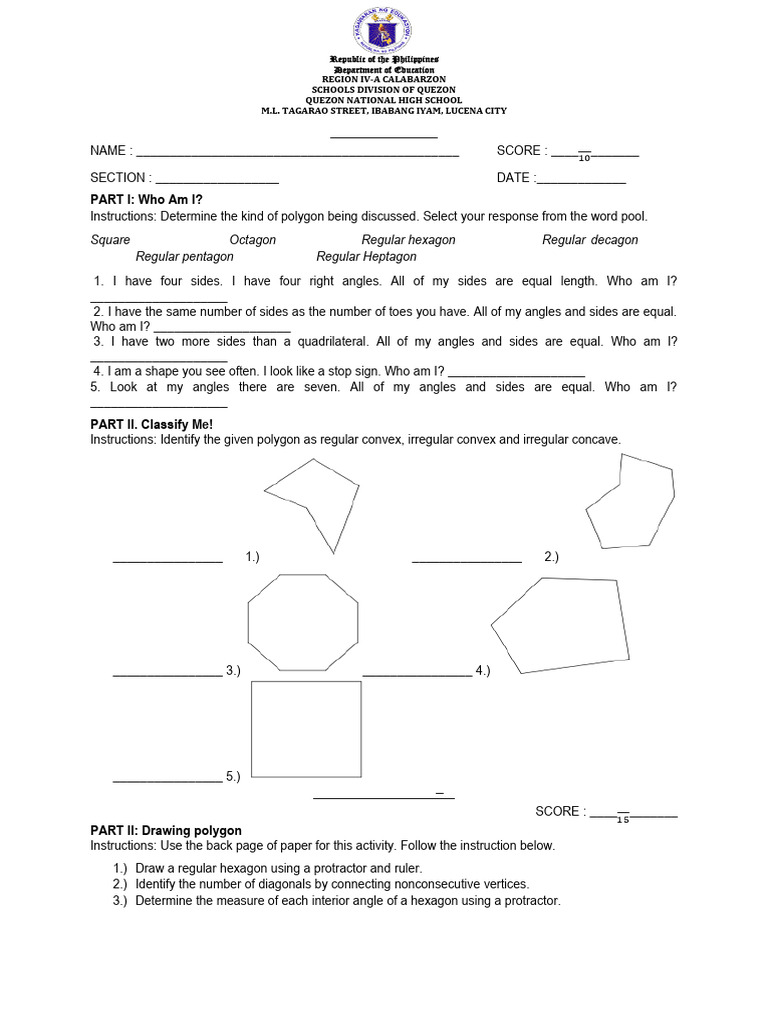 Worksheet 1 | PDF