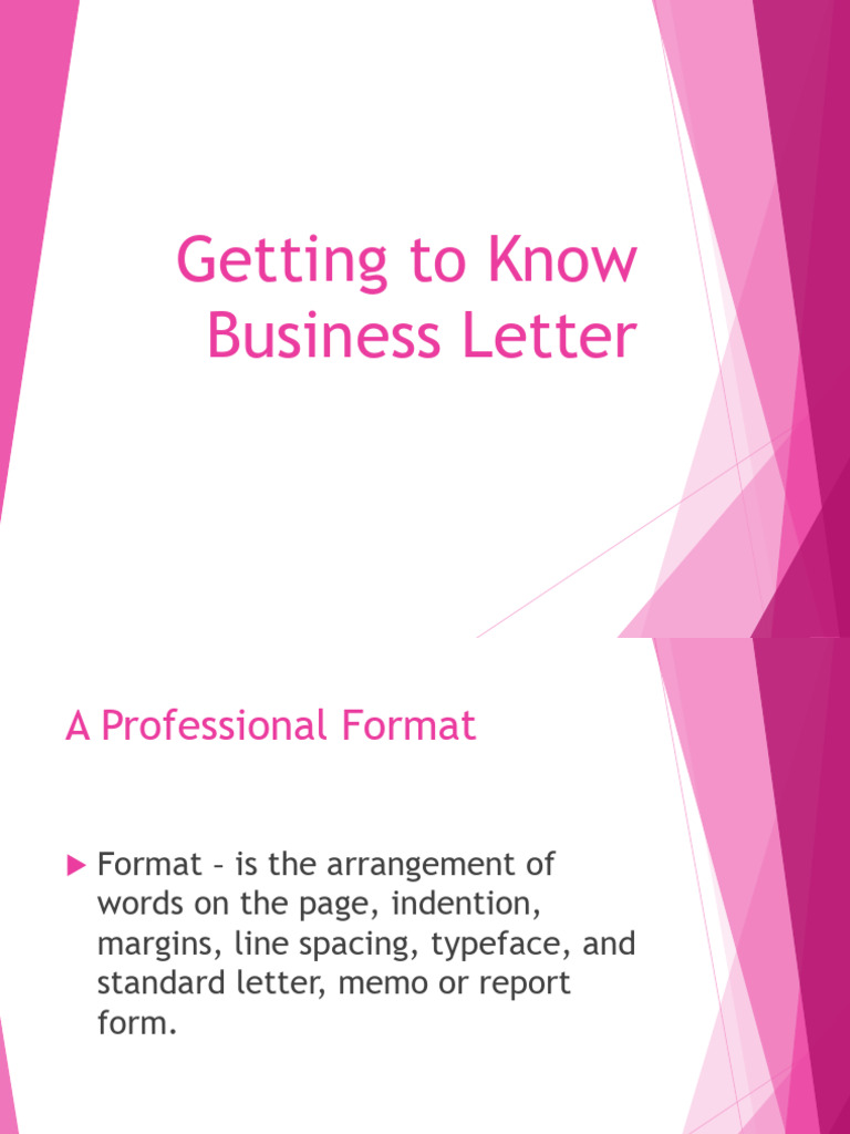 Getting To Know Business Letter | PDF | Text | Written Communication