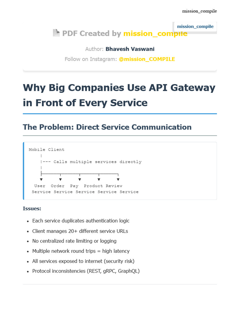Final Mission Compile Api Gateway Notes | PDF | Cache (Computing ...