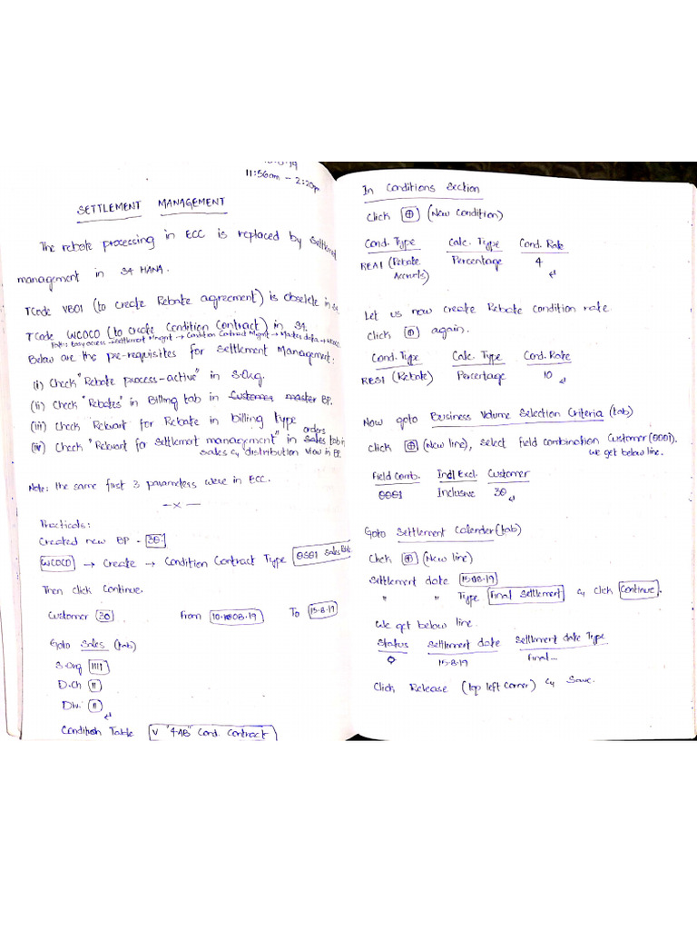 Settlement Management Notes | PDF