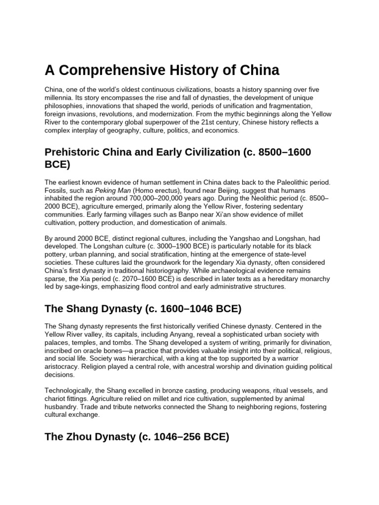 A Comprehensive History of China - 4 | PDF | Qing Dynasty | China