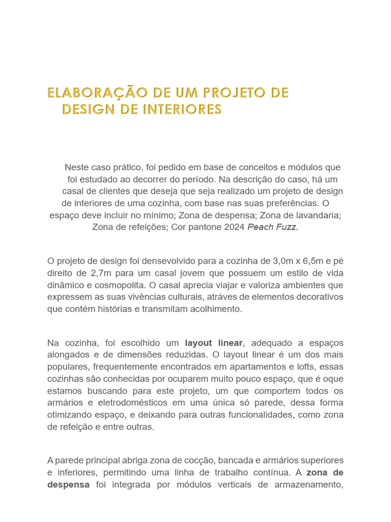 Elaboração de Um Projeto de Design de Interiores | PDF | Esboço | Estética