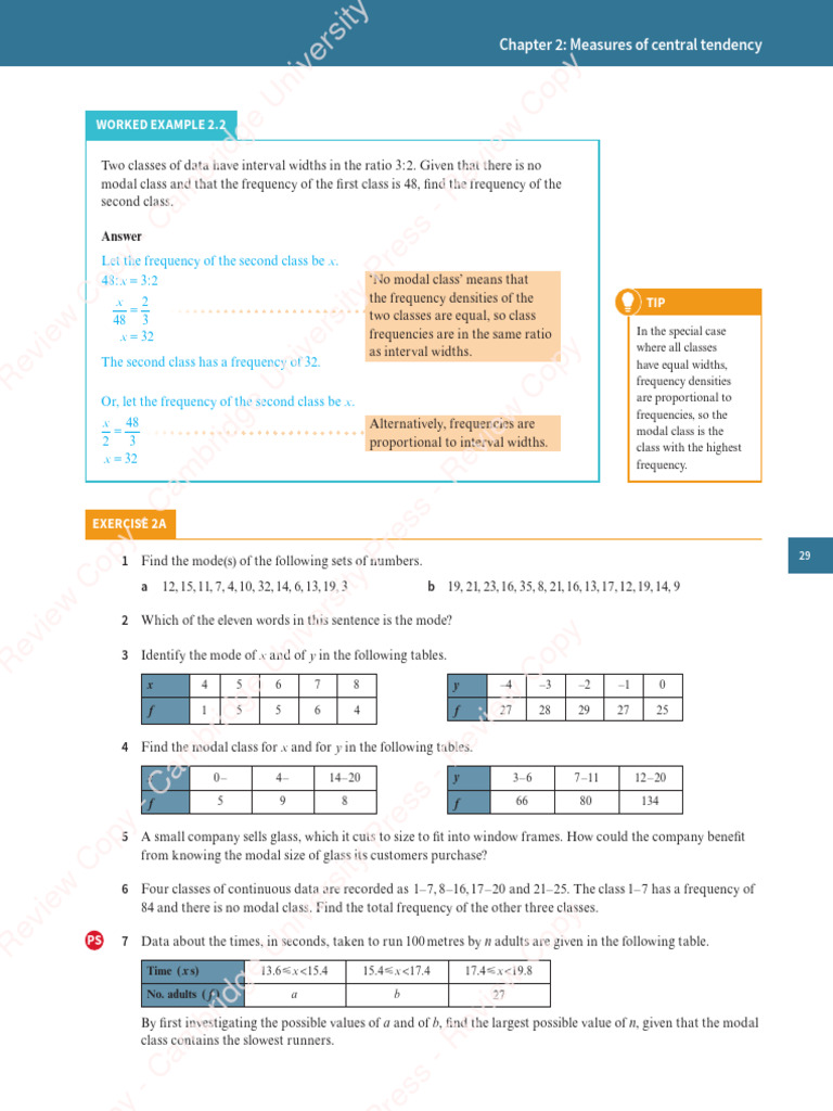 Measures of Central Tendency Worksheet | PDF