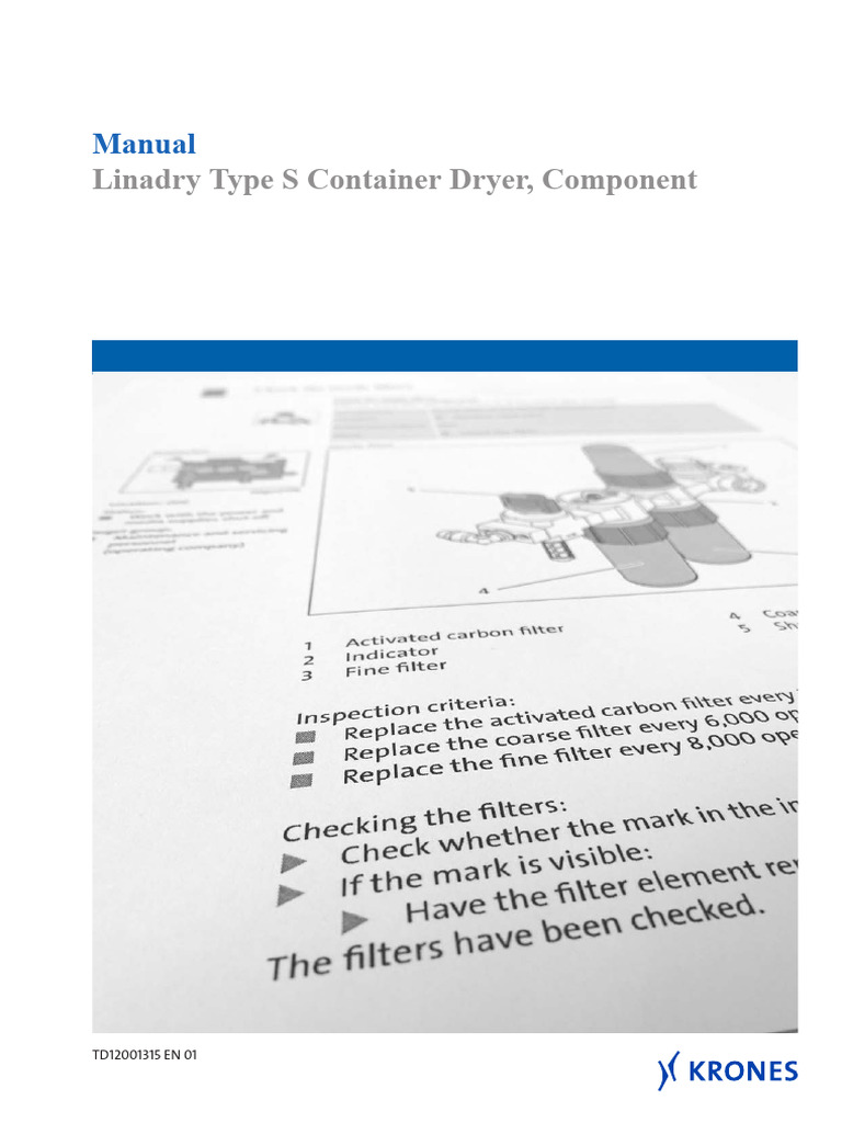 14. K890B8W_BD_EN_Manual Linadry Type S Container Dryer, Component 3 | PDF