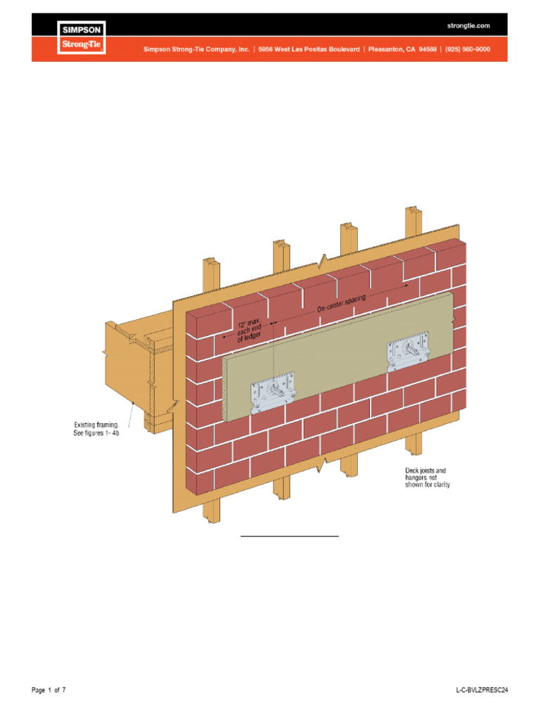Brick Beneer Ledger Connection L-C-BVLZPRESC24 | PDF | Framing ...