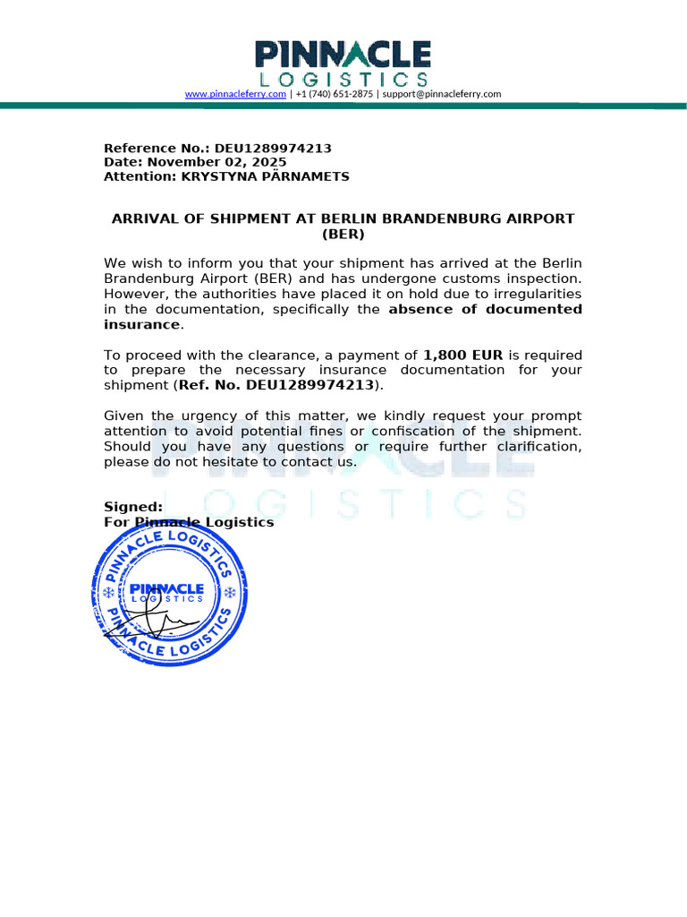 Shipment Notification | PDF