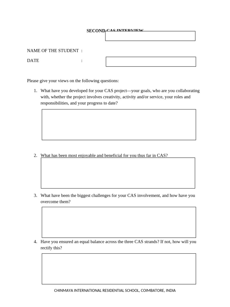 Second CAS Interview | PDF
