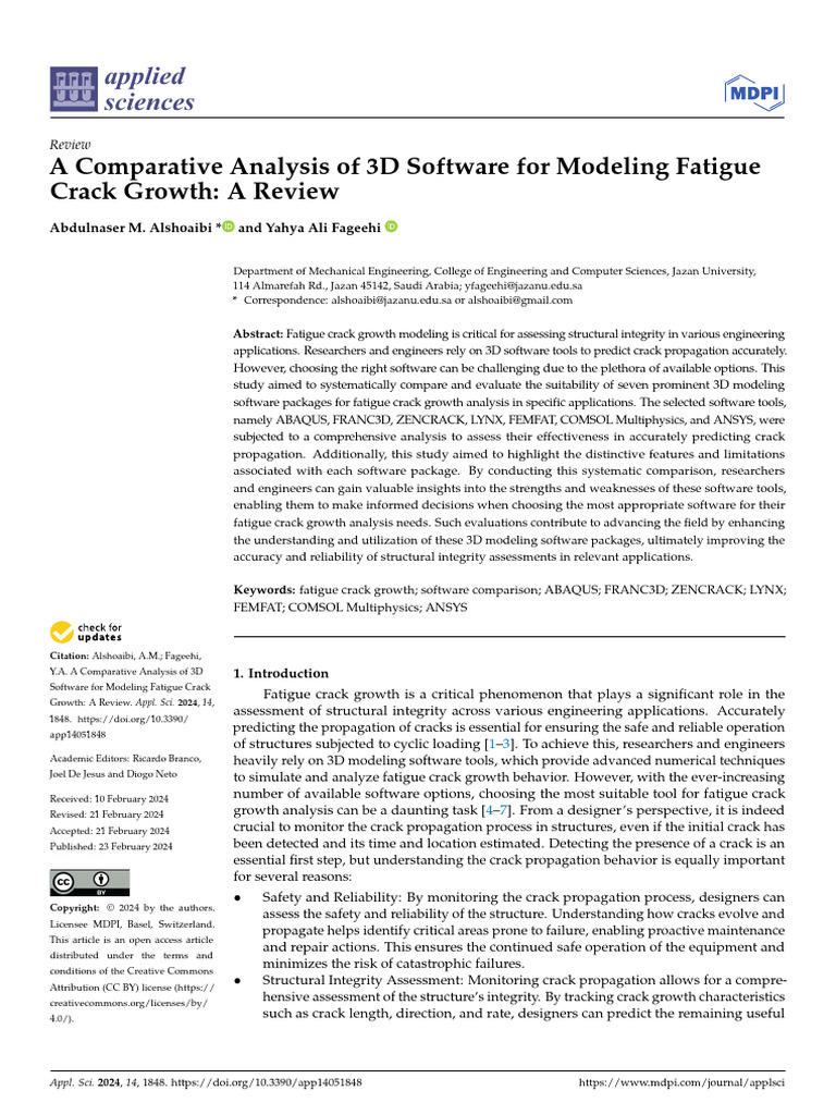 A Comparative Analysis of 3D Software For Modeling Fatigue | PDF ...