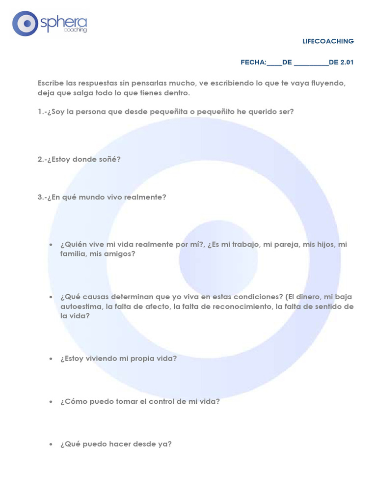 Donde Estoy Ejercicio de Reflexin | PDF