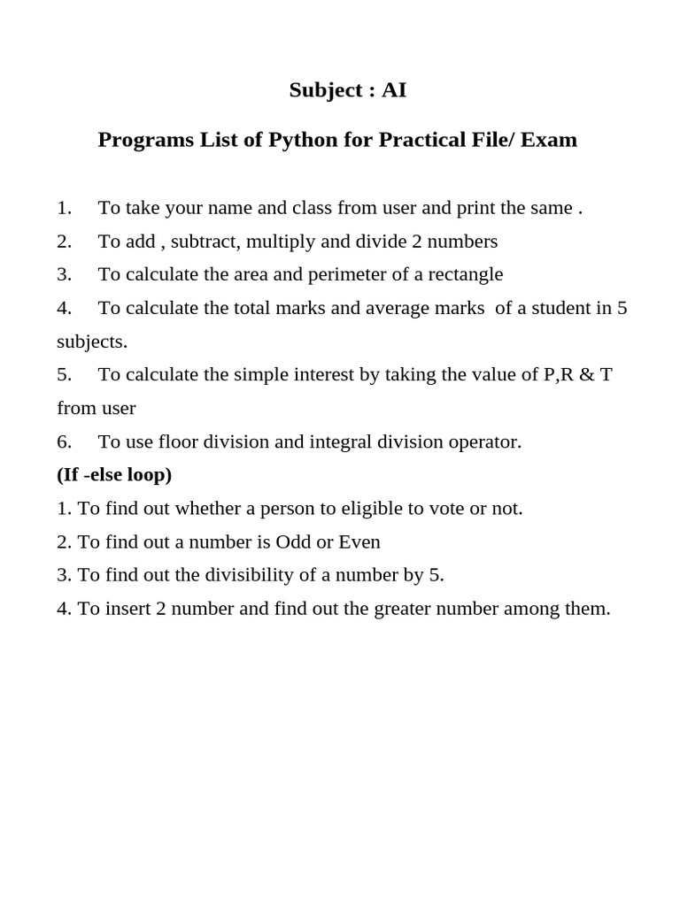 Python Programs-1 | PDF