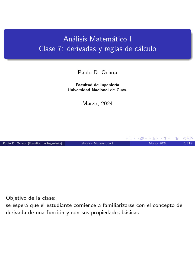 Clase 7 | PDF | Pendiente | Derivado