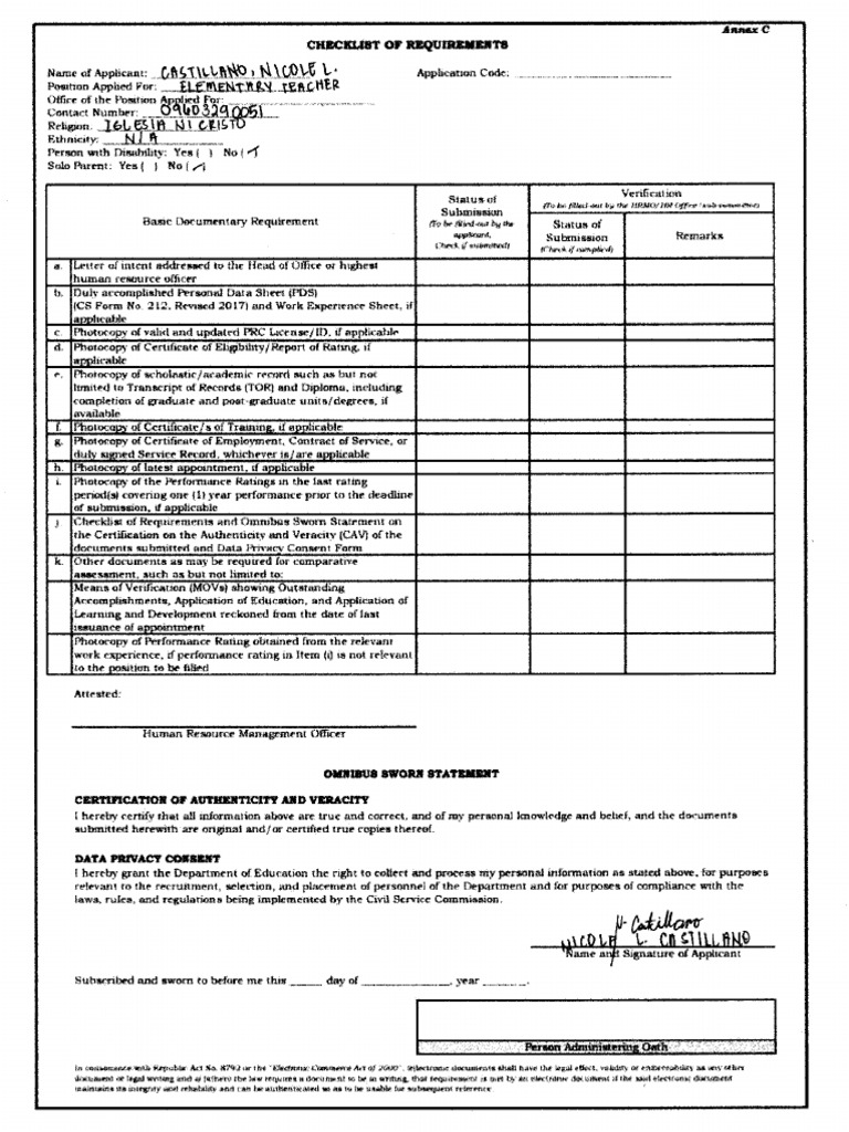 Checklist | PDF