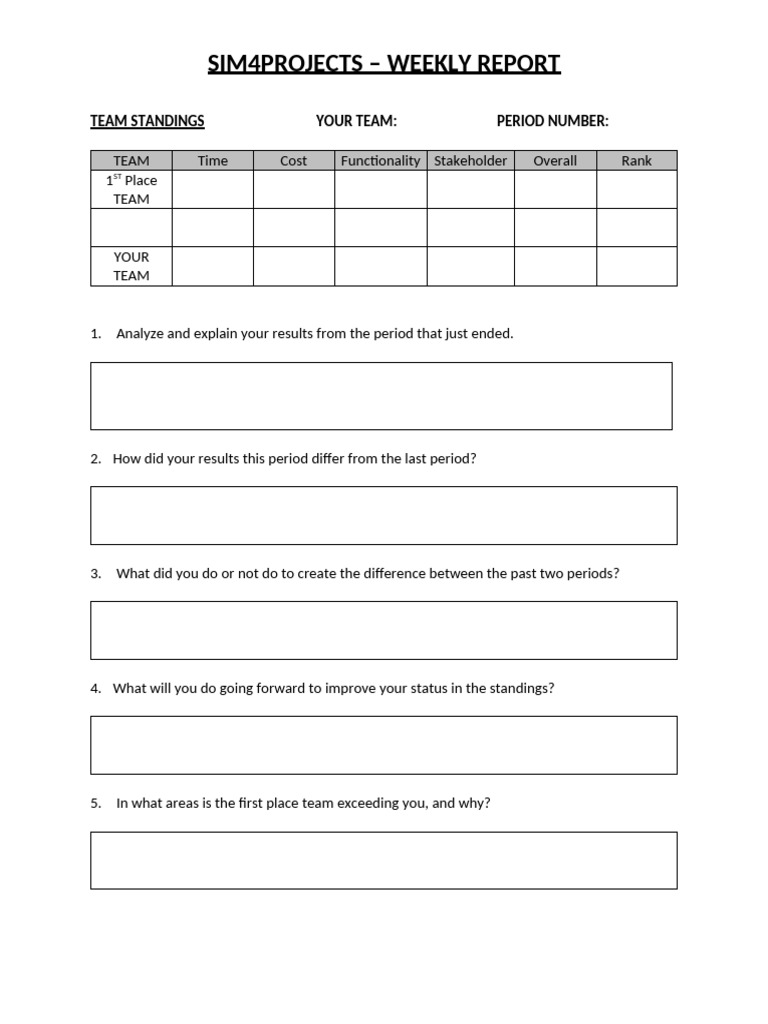 Sim Wkly Rpt | PDF