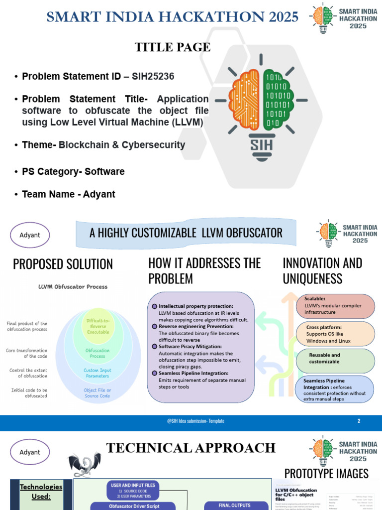SIH2025 IDEA Presentation InternalHackathon | PDF | Compiler | Software