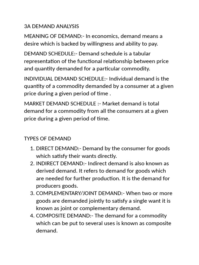 3a Demand Analysis | PDF