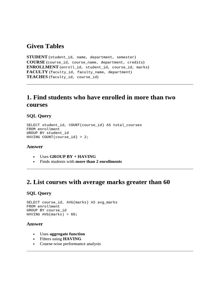 SQ L Examples | PDF | Data Management | Sql
