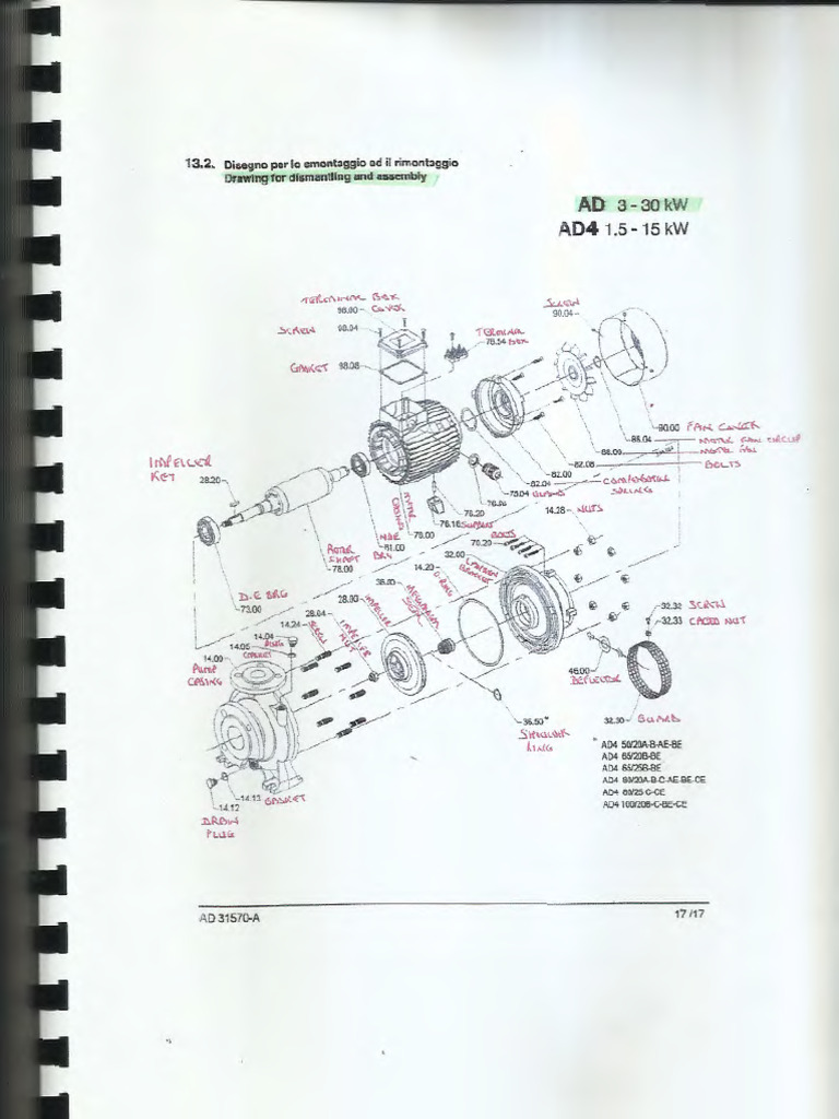 Drawing, Spare Parts List - 113855 | PDF | Turbomachinery | Hydraulics