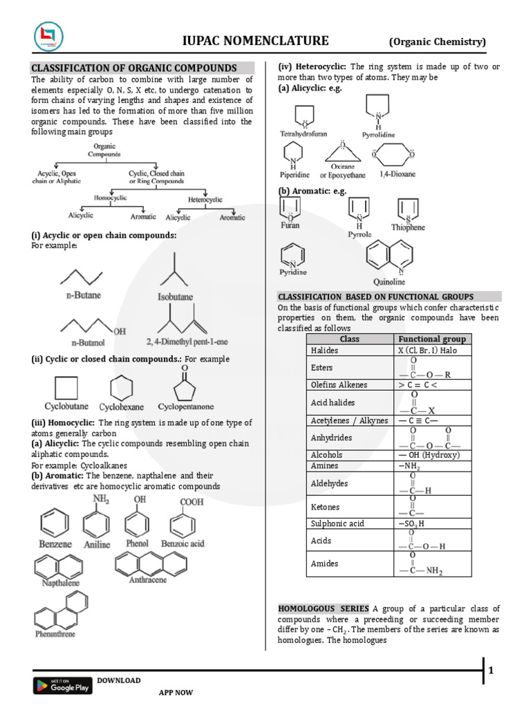 Sheet - 01 _ Iupac - Jindal4free (4) | PDF | Functional Group | Alkane