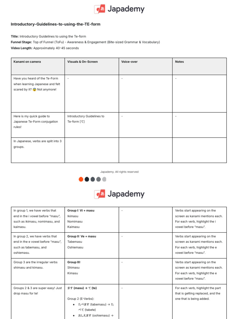 Introductory Guidelines To Using The TE Form | PDF | Languages ...
