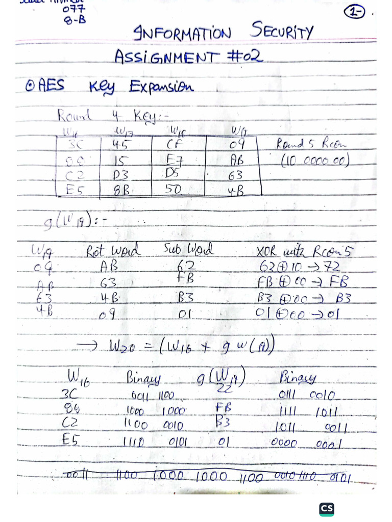 Information Security AES Algorithm | PDF