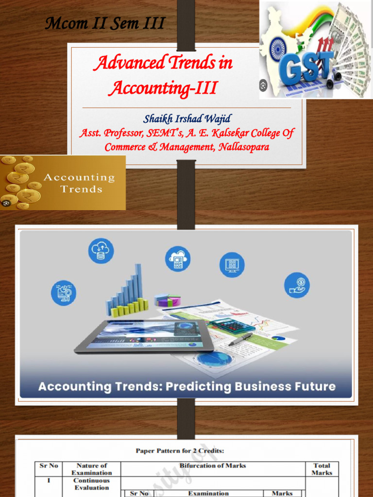 Advance Trend in Accounting MCom II Sem III NEP | PDF | Invoice ...