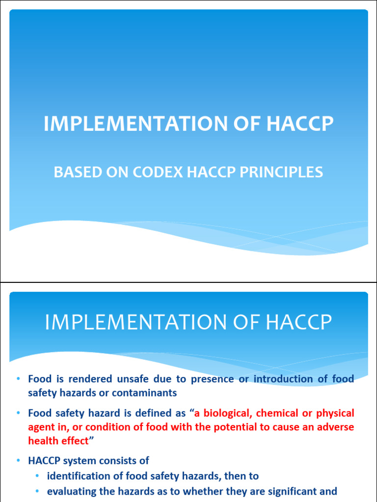 4 Implementation of HACCP With Introduction | PDF | Verification And ...