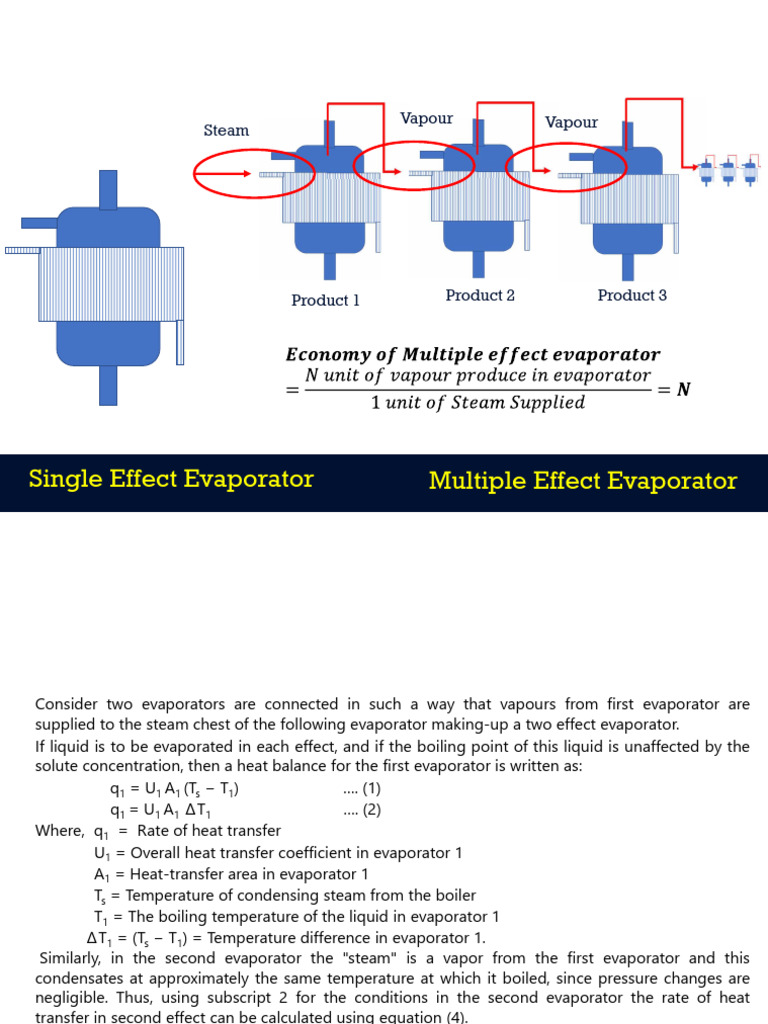 Economy of Multiple Effect Evaporator | PDF | Heat Transfer | Boiling