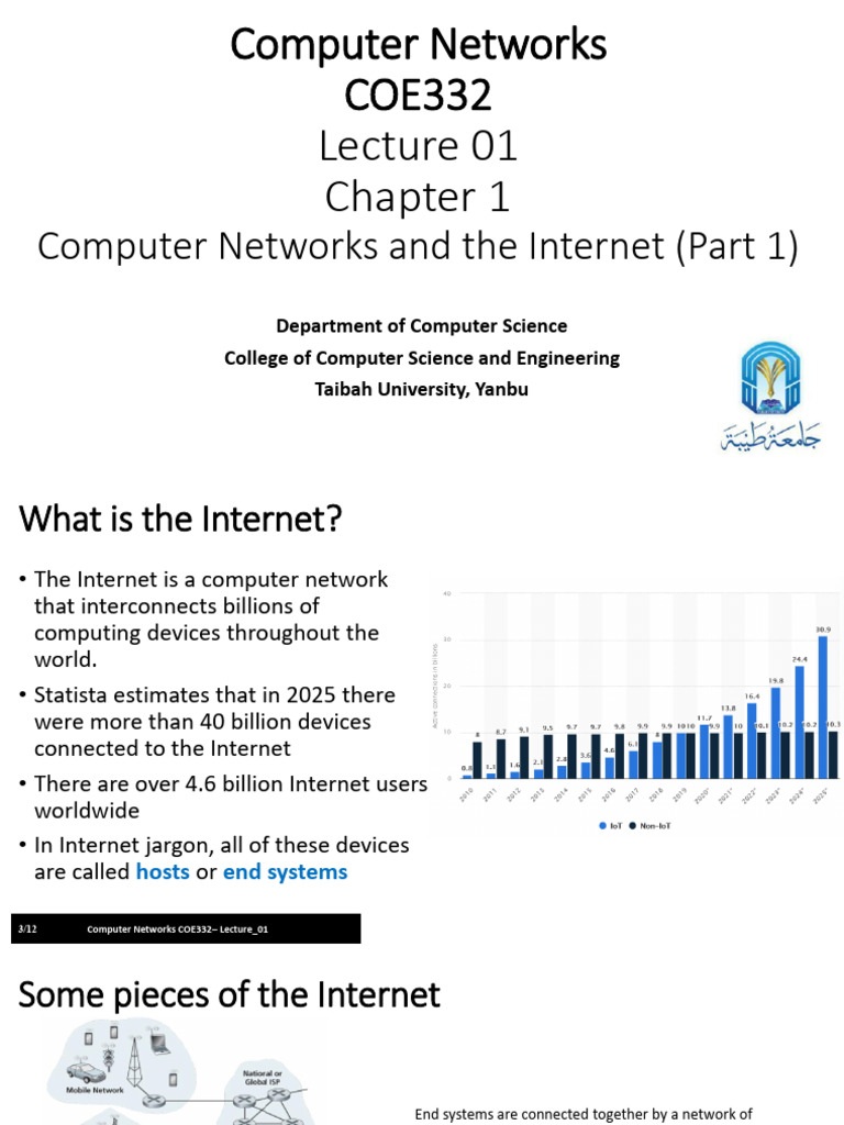 Lecture 01 Chapter 1 Computer Networks and The Internet Part1 | PDF ...