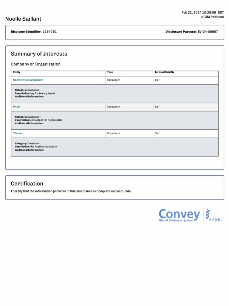 Evidra2400057 Disclosures | PDF
